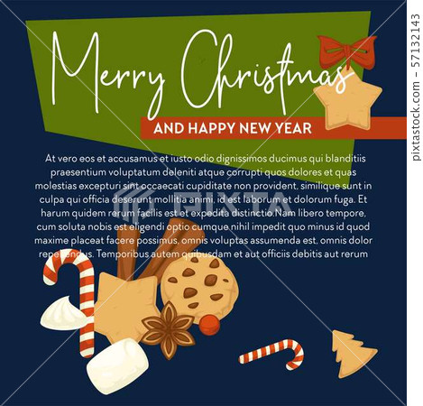 Merry Christmas poster with text sample and 57132143