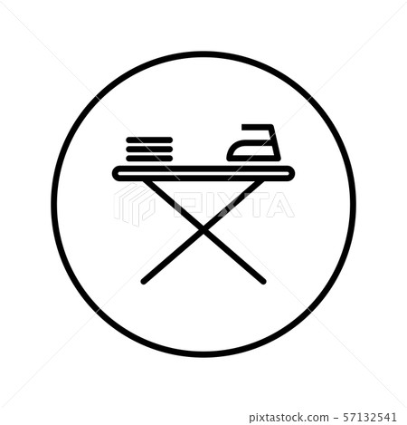Ironing board. Icon. Editable Thin line. Vector illustration. Ironing board. Icon. Editable Thin line. Vector illustration. 57132541