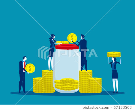 People and save money safe. Concept business 57133503