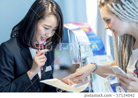 Tourist information center for foreign visitors to Japan that provides cultural food information 57134042