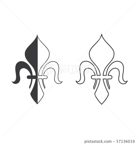 Fleur de lis vector icon design 57136019