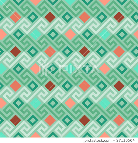 vector seamless Greek ornament, Meander 57136504