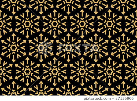 Abstract geometric pattern with lines, snowflakes. Abstract geometric pattern with lines, snowflakes. 57136906