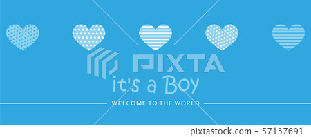 its a boy welcome greeting card for childbirth with hearts its a boy welcome greeting card for childbirth with hearts 57137691