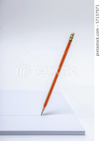 Pencil, white paper 57137971