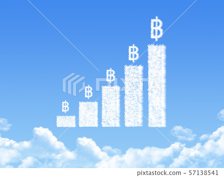 growth progress arrow graph cloud shape 57138541