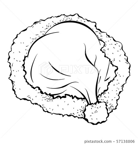 Santa hat coloring book vector illustration 57138806