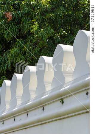 row of white fence, temple fence, bangkok thailand row of white fence, temple fence, bangkok thailand 57139615