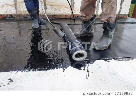 Worker covered surface, bitumen primer for 57139983