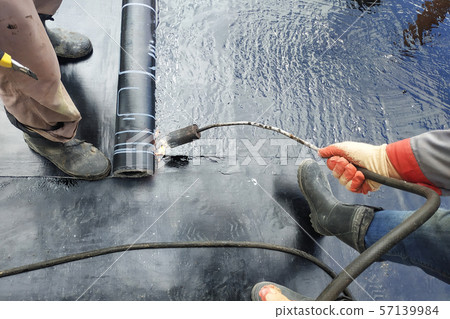 Worker covered surface, bitumen primer for 57139984