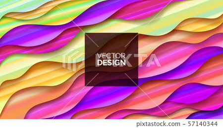 Abstract background Fluid Geometric design with liquids and shapes. Trendy vector for templates 57140344