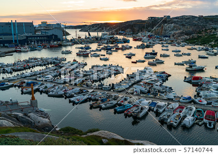 Greenland Ilulissat cruise ship harbor and boat harbour 57140744