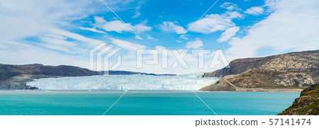 Glacier Eqi aka Ilulissat Glacier in Greenland - glacier front in West Greenland 57141474