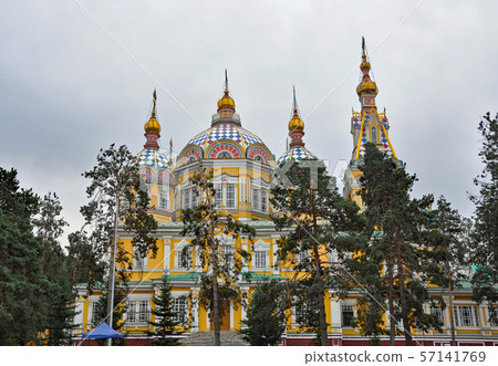 Kazakhstan Almaty's Russian Orthodox Zenkov Church Kazakhstan Almaty's Russian Orthodox Zenkov Church 57141769
