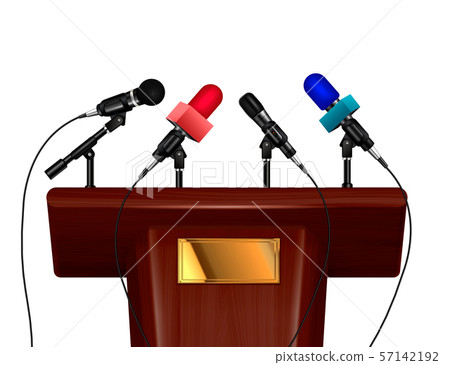 Tribune And Microphones Design Concept 57142192