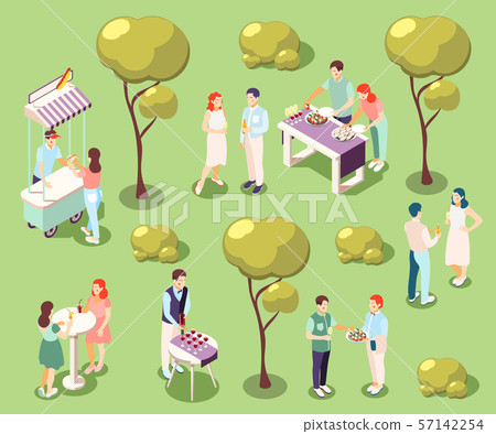 Catering Isometric Composition 57142254