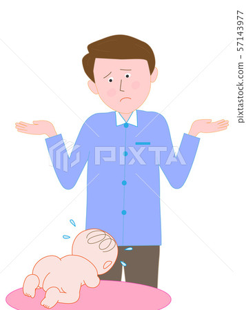 Parent scolding a crying baby 57143977