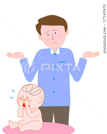 父母責罵哭鬧的嬰兒 57143978