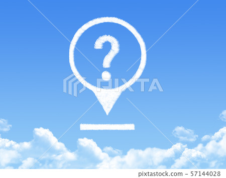question mark location marker cloud shape 57144028