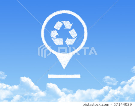 recycle location marker cloud shape 57144029