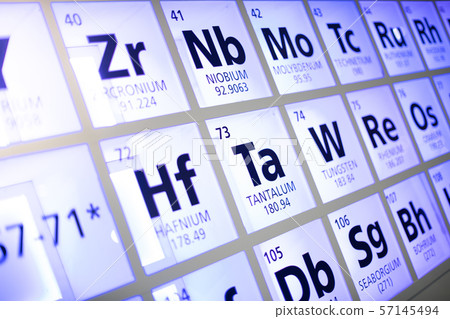 Periodic table of elements. Selective focus. Periodic table of elements. Selective focus. 57145494