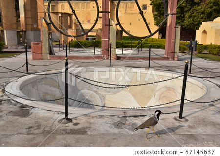 齋浦爾，印度Jantar Mantar，世界遺產天文台，各種形式的天文觀測台和休息野鳥 57145637
