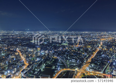 大阪市/城市景觀/生駒山/夜景 57145946