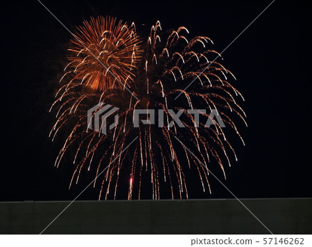 Summer night sky fireworks Summer night sky fireworks 57146262