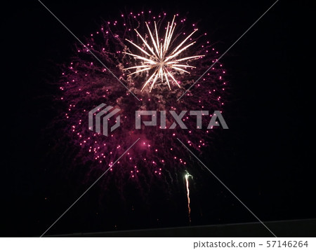 Summer night sky fireworks Summer night sky fireworks 57146264