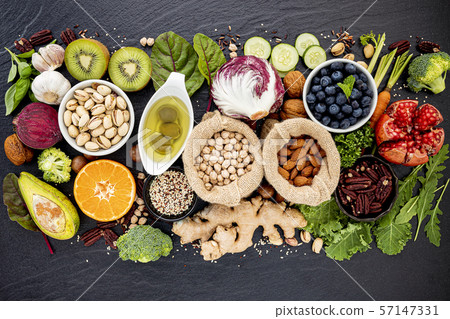 Ingredients for the healthy foods selection. The 57147331