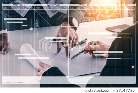 Schedule business planning and project management. 57147786