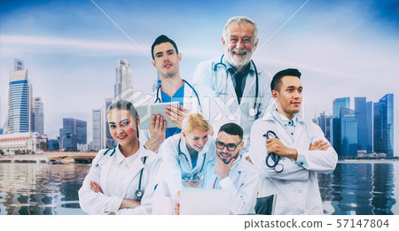 Medical and healthcare doctor people group. Medical and healthcare doctor people group. 57147804