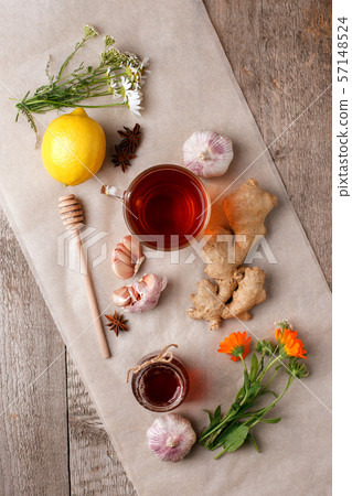 fresh herbs and flowers chamomile, calendula, fresh herbs and flowers chamomile, calendula, 57148524