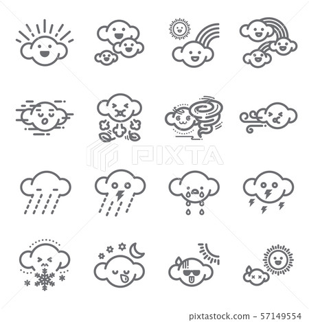 weather icon set 57149554
