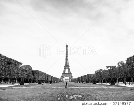 Paris Eiffel Tower monochrome 57149577