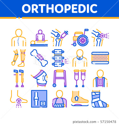 Orthopedic Collection Elements Vector Icons Set 57150478