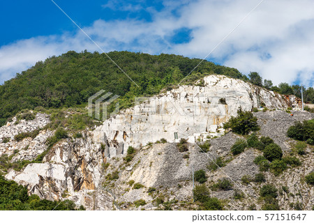 White Carrara marble quarry - Apuan Alps - Tuscany Italy 57151647