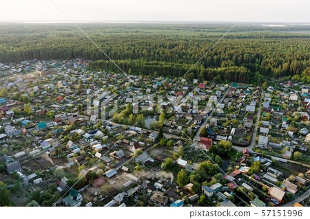 Bird's eye view of housing estate Bird's eye view of housing estate 57151996