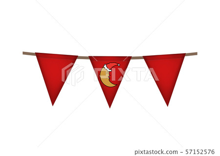 Christmas and new year flag garland. 57152576