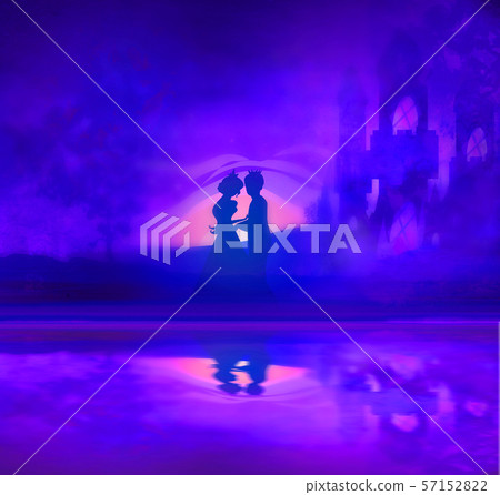 Magic castle and princess with prince Magic castle and princess with prince 57152822