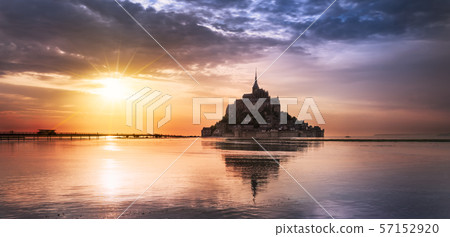Mont Saint Michel at sunset, France Mont Saint Michel at sunset, France 57152920