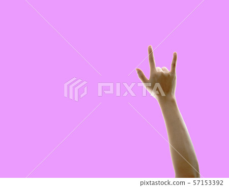 Woman hand that shows love Woman hand that shows love 57153392