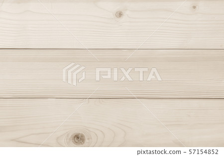 White Finland pine wood texture horizontal pattern background in light beige cream pastel color 57154852