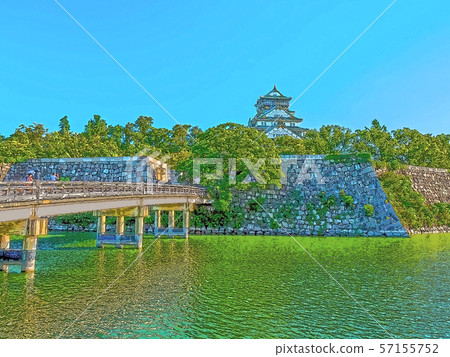 大阪城堡插畫完成 57155752