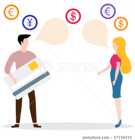 People, bank card, female assistant Finance, bank 57156555