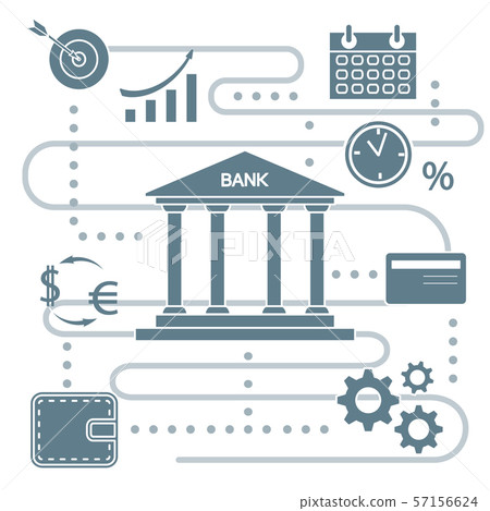 Bank concept Finance, money investment. Line icon Bank concept Finance, money investment. Line icon 57156624