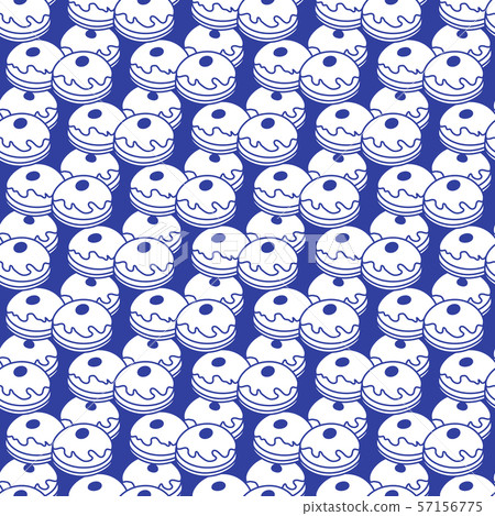 Pattern with donuts, popular food for Chanukah Pattern with donuts, popular food for Chanukah 57156775