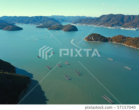 Aerial view from above Katakami Bridge Aerial view from above Katakami Bridge 57157040