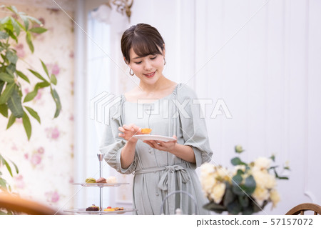 Ladies Afternoon Tea Sweets Baked Goods Ladies Afternoon Tea Sweets Baked Goods 57157072