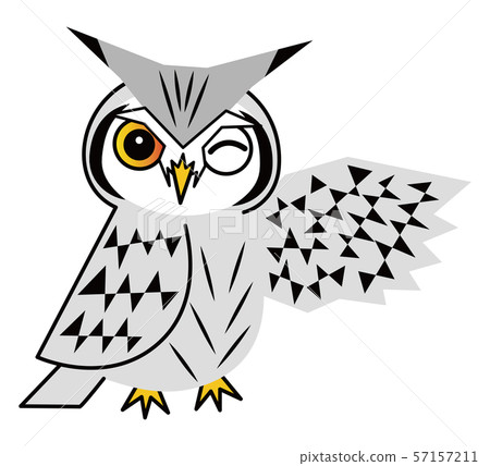 Owl, fashionable, vector illustration 57157211